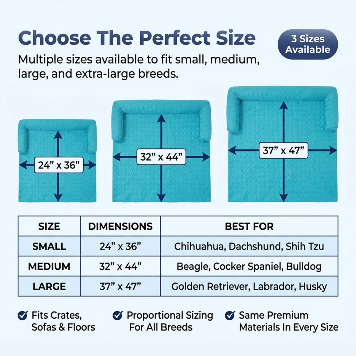 Muddymats® Ice Silk Cooling Dog Bed with Orthopedic Memory Foam & Bolster Rim, Self-Cooling Breathable Pet Sofa Bed, Extra-Wide Sofa Protection, Non-Slip, Detachable & Machine Washable