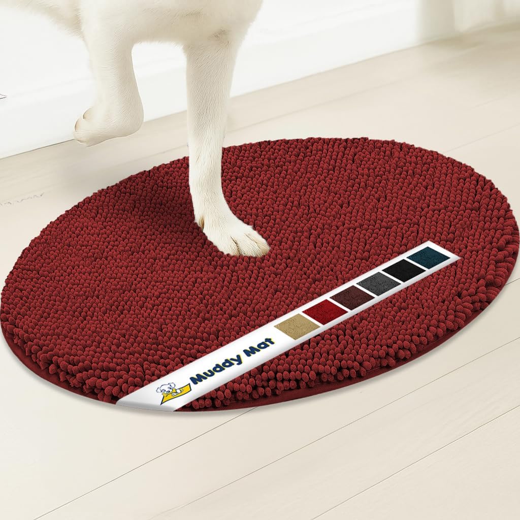 Muddymats® Super Absorbent Microfiber Dog Door Oval Mat