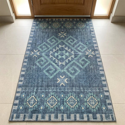 Muddy Carpet Mesa Washable Area Rugs for Living Room, Bedroom & Dining Room – Modern Soft Low Pile Non Slip Carpet – Pet Friendly Waterproof Foldable Rugs for Home
