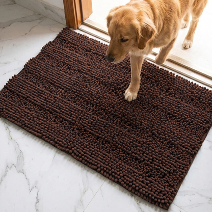 Muddymats® StripeMax Dog Floor Mat for Muddy Paws – Thick Plush Striped Chenille Muddy Carpet®, Super Water Absorbent Microfiber, Quick Dry, Slip Resistant Washable Indoor Mat