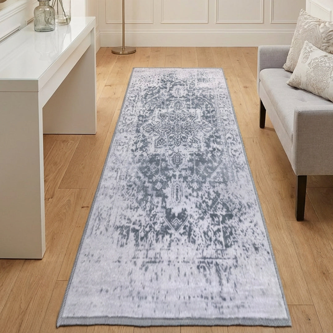 Muddy Carpet Frostbell Washable Area Rugs for Living Room, Bedroom & Dining Room – Modern Soft Low Pile Non Slip Carpet – Pet Friendly Waterproof Foldable Rugs for Home