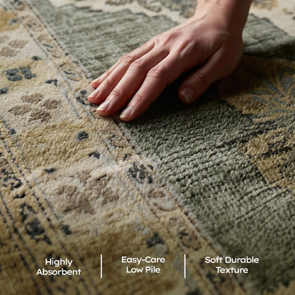 Muddy Carpet Monarch Washable Area Rugs for Living Room, Bedroom & Dining Room – Modern Soft Low Pile Non Slip Carpet – Pet Friendly Waterproof Foldable Rugs for Home
