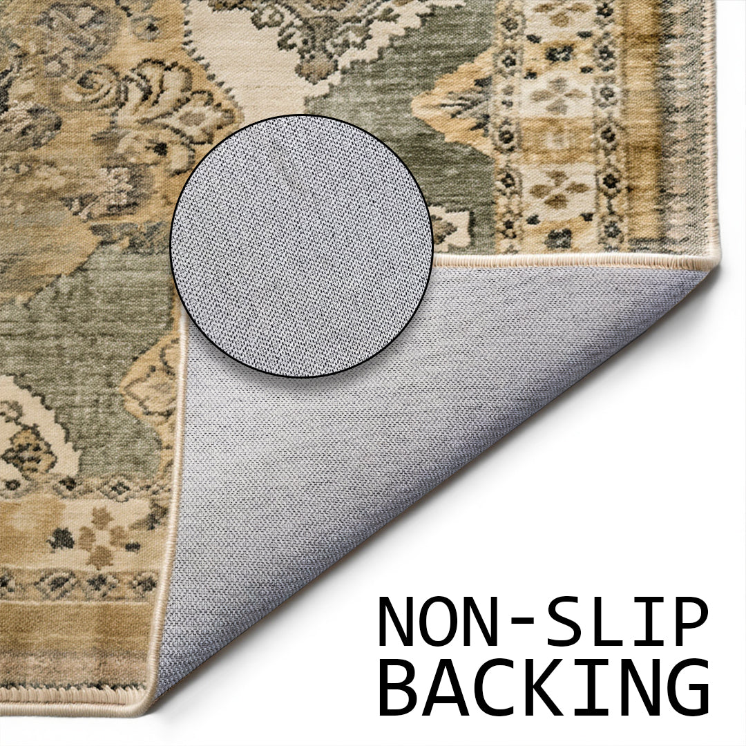 Muddy Carpet Monarch Washable Area Rugs for Living Room, Bedroom & Dining Room – Modern Soft Low Pile Non Slip Carpet – Pet Friendly Waterproof Foldable Rugs for Home