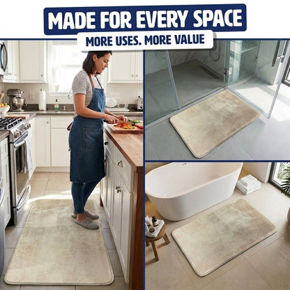 Muddymats® Memory Foam Bath Mat Set 2 Piece – Velvet Soft Non Slip Bathroom Rugs Set, Thick Absorbent Washable Bath Mats for Bathroom Floor and Shower, 20"x30" + 20"x20" U-Shaped