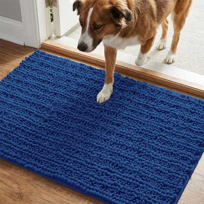 Muddymats® DuoMax Dog Door Mat for Muddy Paws – Dual-Texture Absorbent Mat Chenille Entryway Muddy Carpet®, Microfiber Quick Dry, Slip Resistant Machine Washable Indoor Mat