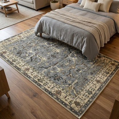 Muddy Carpet Duskfall Washable Area Rugs for Living Room, Bedroom & Dining Room – Modern Soft Low Pile Non Slip Carpet – Pet Friendly Waterproof Foldable Rugs for Home
