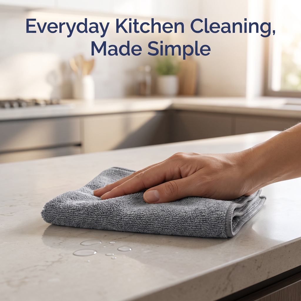 Muddymats® Kitchen Towels 3 Pack - Super Absorbent Microfiber Dish Cloths, Quick Dry Soft Cleaning Towels for Dishes, Counters and Spills, Machine Washable, Grey 11.8" x 11.8"