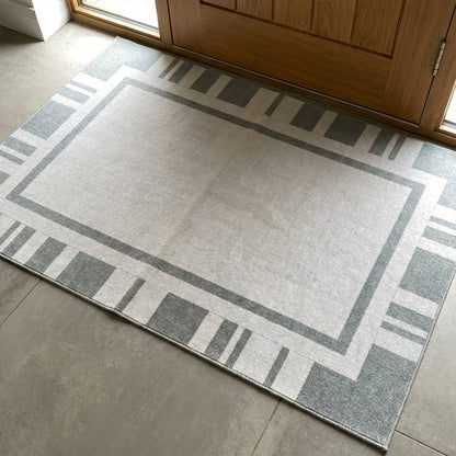 Muddy Carpet Trellis Washable Area Rugs for Living Room, Bedroom & Dining Room – Modern Soft Low Pile Non Slip Carpet – Pet Friendly Waterproof Foldable Rugs for Home