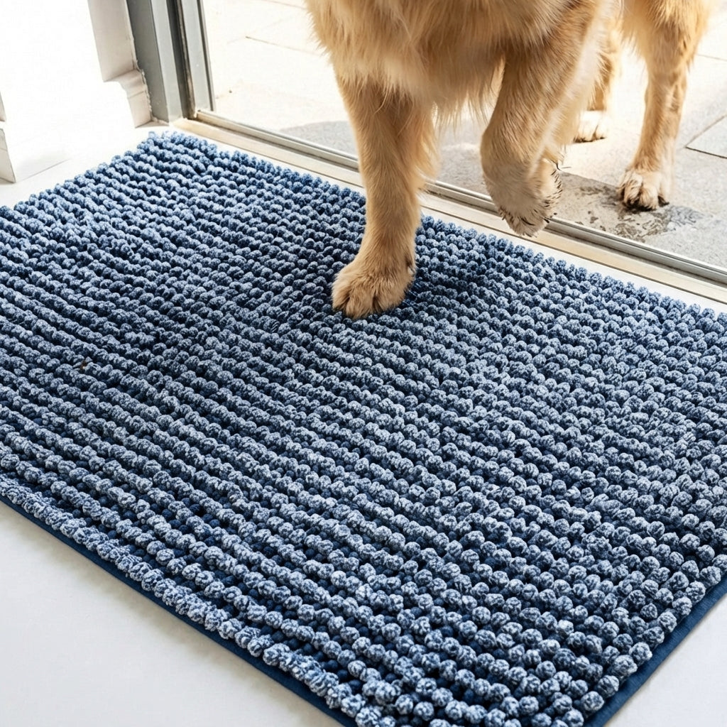 Muddymats® T.Max Dual Tone Indoor Dog Door Mat & Bathroom Rugs – Non Slip Chenille Entryway Rug for Muddy Paws, Super Absorbent Washable Front Door Mat, Quick Dry Bath Mat