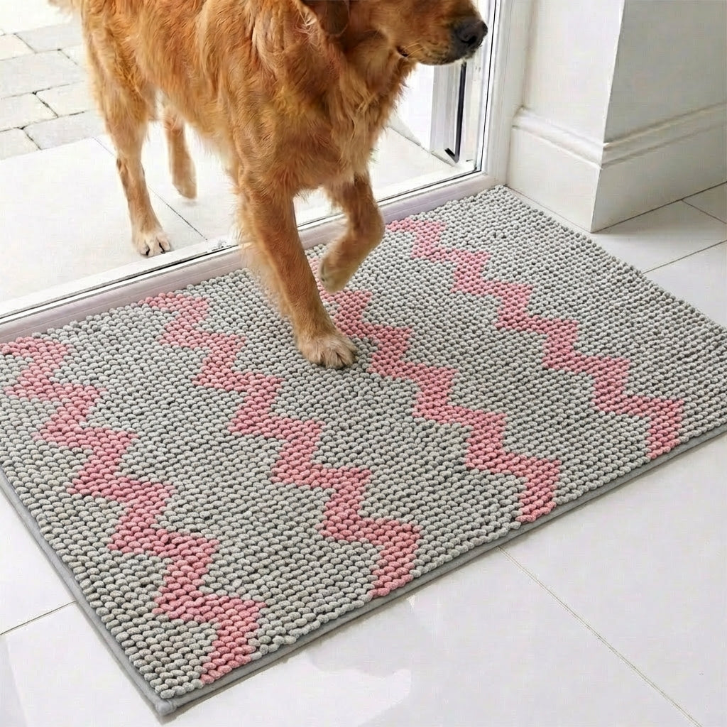 Muddymats® Vertical Loop Design Super Absorbent Chenille Dog Door Mat for Muddy Paws – Non-Slip, Machine Washable Indoor Entry Rug, Quick-Dry Pet Mat for Entryway
