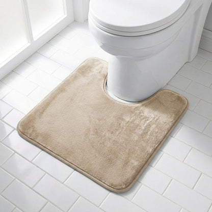 Muddymats® Memory Foam Bath Mat Set 2 Piece – Velvet Soft Non Slip Bathroom Rugs Set, Thick Absorbent Washable Bath Mats for Bathroom Floor and Shower, 20"x30" + 20"x20" U-Shaped