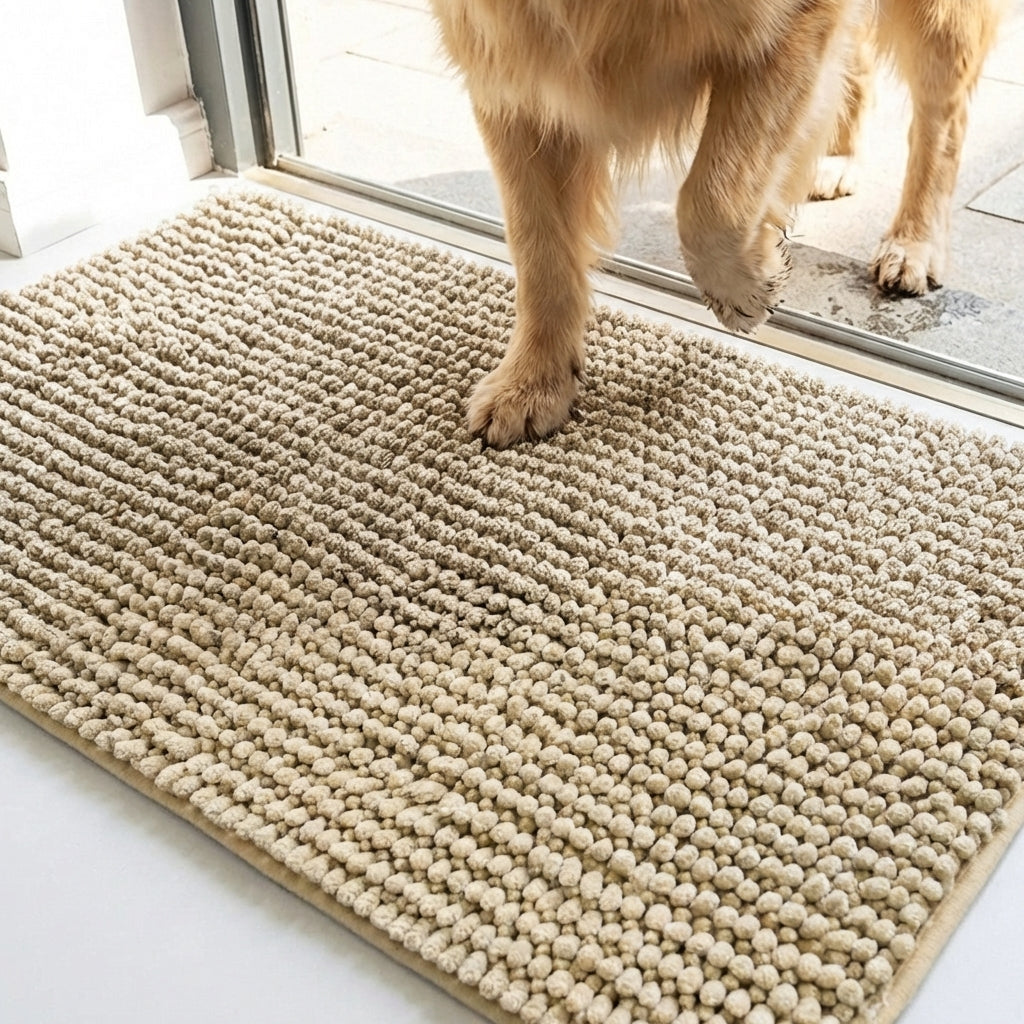 Muddymats® T.Max Dual Tone Indoor Dog Door Mat & Bathroom Rugs – Non Slip Chenille Entryway Rug for Muddy Paws, Super Absorbent Washable Front Door Mat, Quick Dry Bath Mat