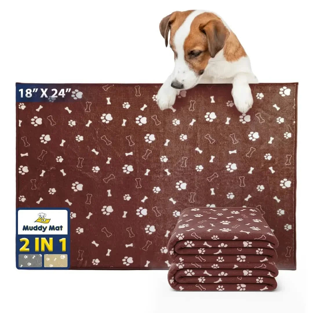 Muddymats® Washable Pee Pads for Dogs, Super Absorbent Reusable Puppy Pads–100% Waterproof Pee & Potty Training Pads for Pets, Non-Slip Dog Pads for Crates, Playpens and Floors