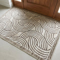 Muddy Carpet Orbit Washable Area Rugs for Living Room, Bedroom & Dining Room – Modern Soft Low Pile Non Slip Carpet – Pet Friendly Waterproof Foldable Rugs for Home