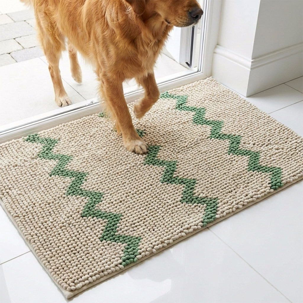 Muddymats® Vertical Loop Design Super Absorbent Chenille Dog Door Mat for Muddy Paws – Non-Slip, Machine Washable Indoor Entry Rug, Quick-Dry Pet Mat for Entryway