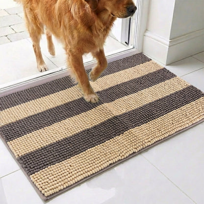 Muddymats® Horizontal Loop Design Super Absorbent Chenille Dog Door Mat for Muddy Paws – Non-Slip, Machine Washable Indoor Entry Rug, Quick-Dry Pet Mat for Entryway