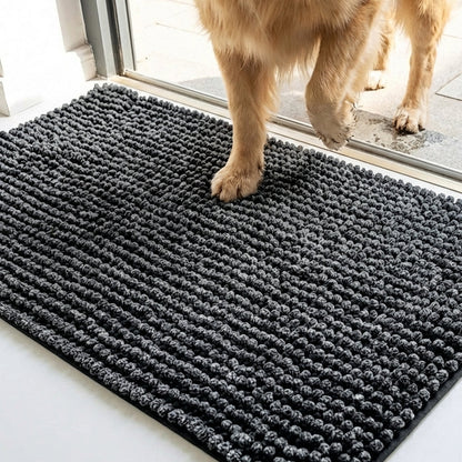Muddymats® T.Max Dual Tone Indoor Dog Door Mat & Bathroom Rugs – Non Slip Chenille Entryway Rug for Muddy Paws, Super Absorbent Washable Front Door Mat, Quick Dry Bath Mat