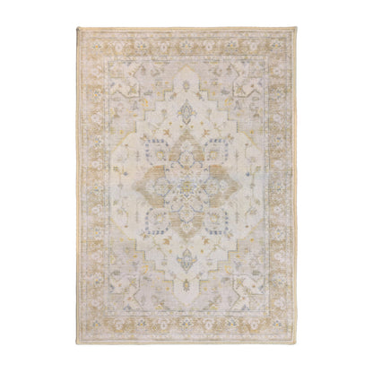 Muddy Carpet Champagne Washable Area Rugs for Living Room, Bedroom & Dining Room – Modern Soft Low Pile Non Slip Carpet – Pet Friendly Waterproof Foldable Rugs for Home