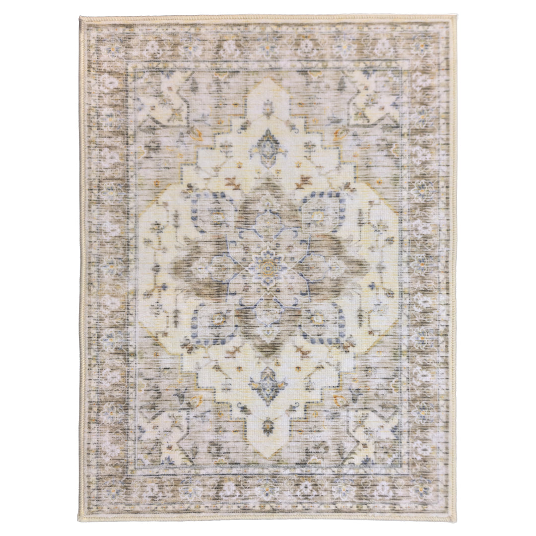 Muddy Carpet Tuscany Washable Area Rugs for Living Room, Bedroom & Dining Room – Modern Soft Low Pile Non Slip Carpet – Pet Friendly Waterproof Foldable Rugs for Home