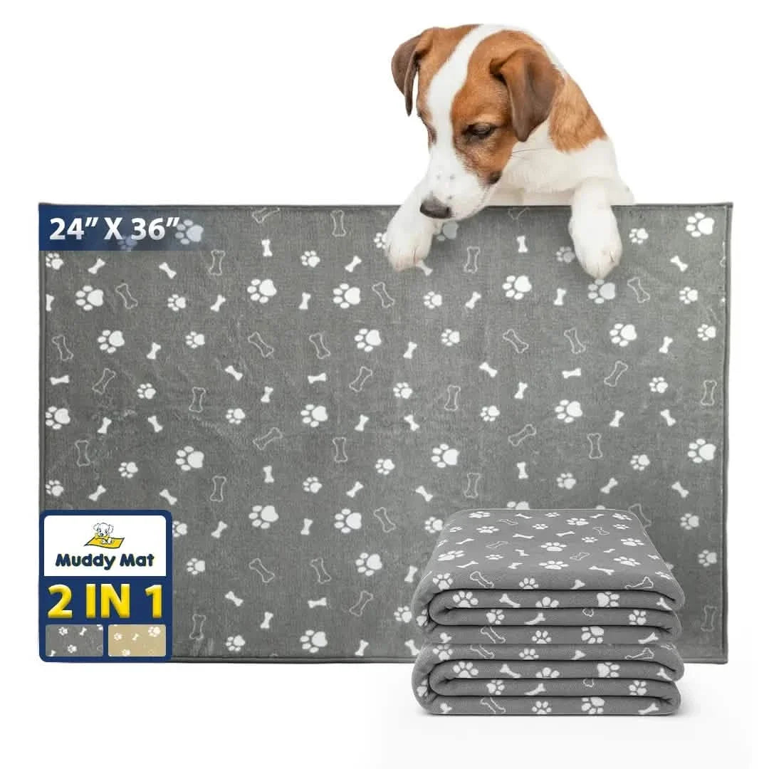 Muddymats® Washable Pee Pads for Dogs, Super Absorbent Reusable Puppy Pads–100% Waterproof Pee & Potty Training Pads for Pets, Non-Slip Dog Pads for Crates, Playpens and Floors
