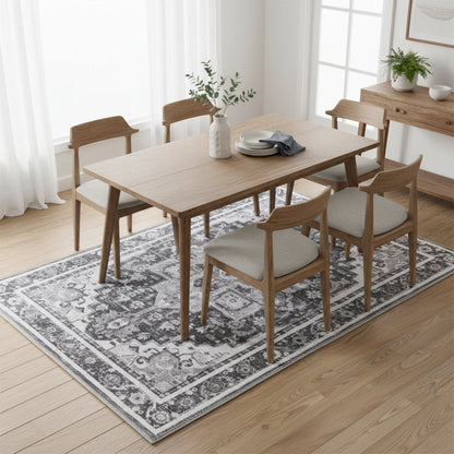 Muddy Carpet Onyx Washable Area Rugs for Living Room, Bedroom & Dining Room – Modern Soft Low Pile Non Slip Carpet – Pet Friendly Waterproof Foldable Rugs for Home