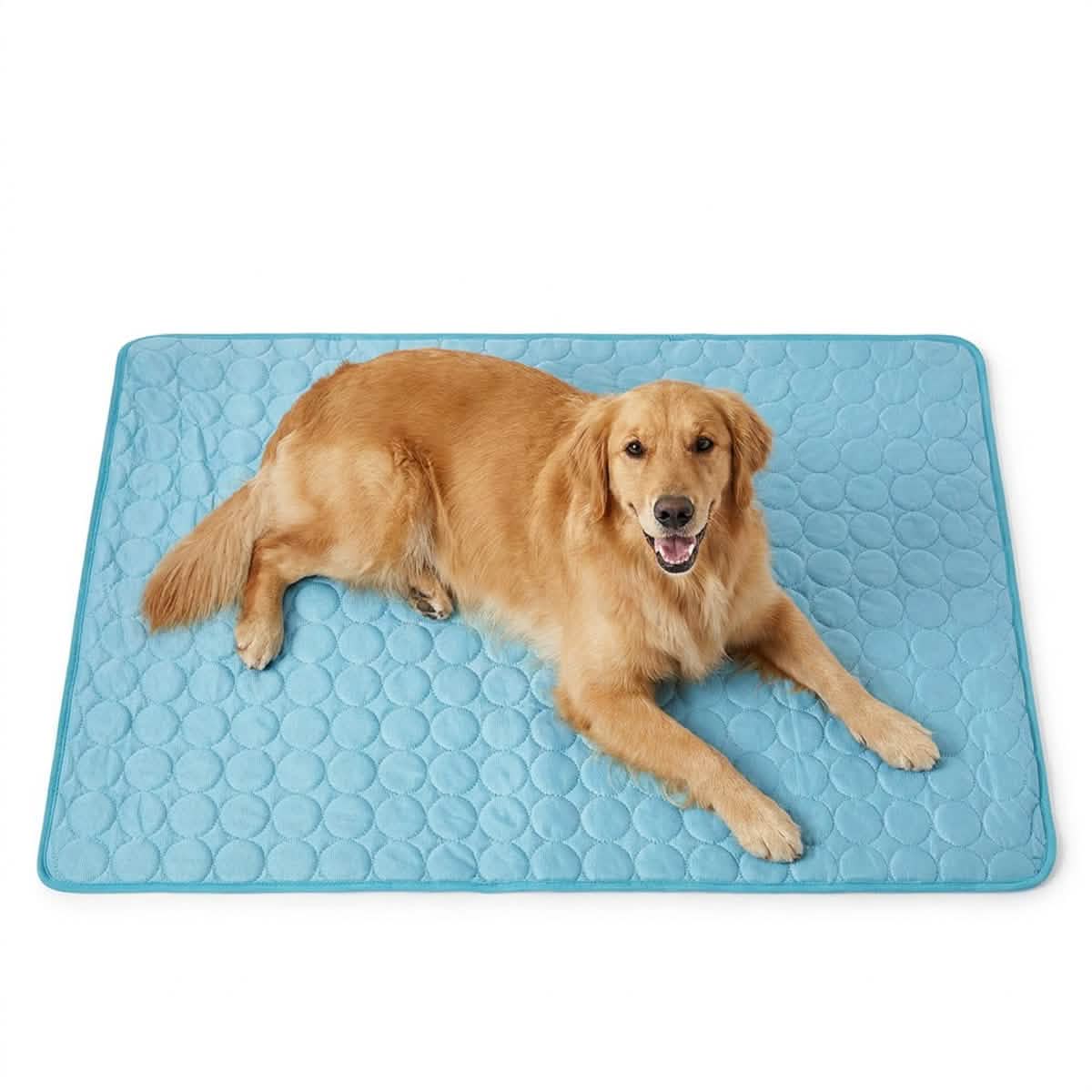 Muddymats® Self-Cooling Dog Mat, Ice Silk Cooling Pad for Dogs & Cats, No Water or Electricity Needed, Easy to Clean Non-Slip Summer Pet Mat for Indoor & Outdoor, Sofa, Crate & Car