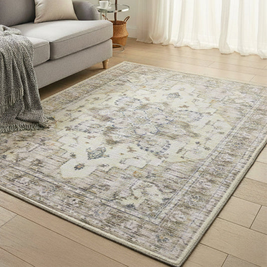 Muddy Carpet Tuscany Washable Area Rugs for Living Room, Bedroom & Dining Room – Modern Soft Low Pile Non Slip Carpet – Pet Friendly Waterproof Foldable Rugs for Home