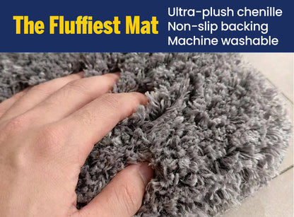 Muddymats® Fluffy Bathroom Rug, Soft Absorbent Microfiber Bath Mat, Non Slip, Quick Dry, Machine Washable for Bathroom Floor, Tub, Shower, Toilet and Sink