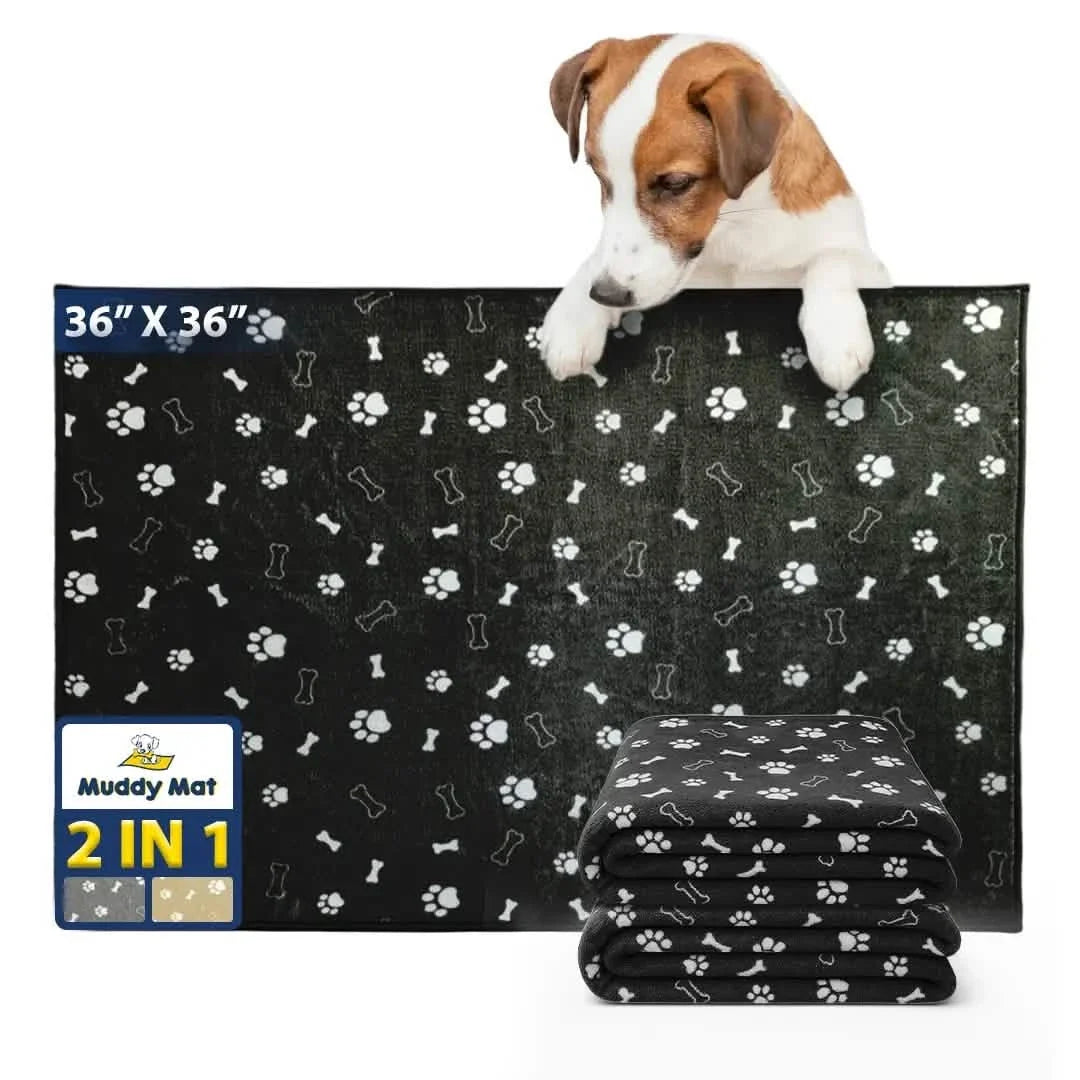 Muddymats® Washable Pee Pads for Dogs, Super Absorbent Reusable Puppy Pads–100% Waterproof Pee & Potty Training Pads for Pets, Non-Slip Dog Pads for Crates, Playpens and Floors