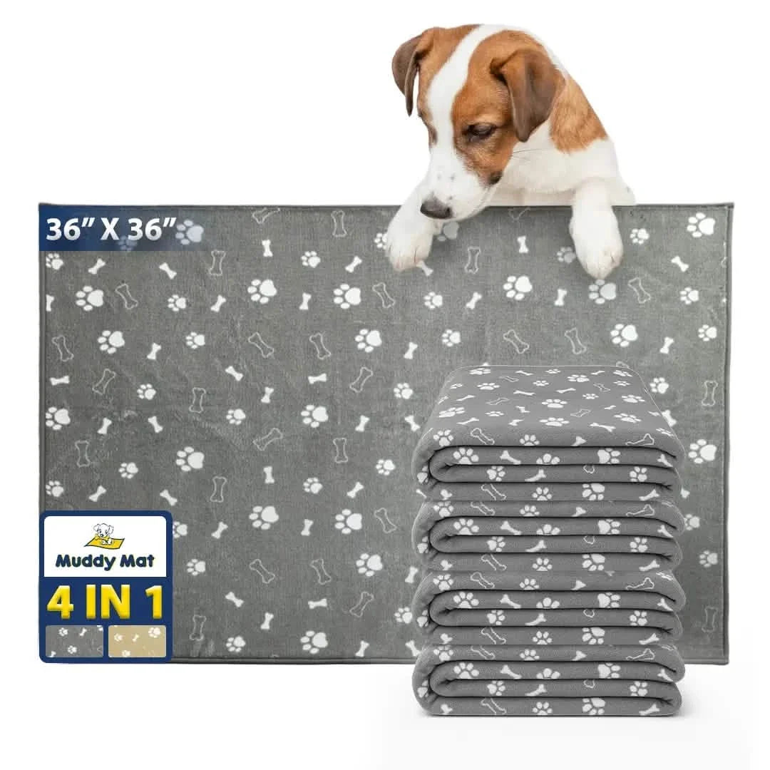 Muddymats® Washable Pee Pads for Dogs, Super Absorbent Reusable Puppy Pads–100% Waterproof Pee & Potty Training Pads for Pets, Non-Slip Dog Pads for Crates, Playpens and Floors