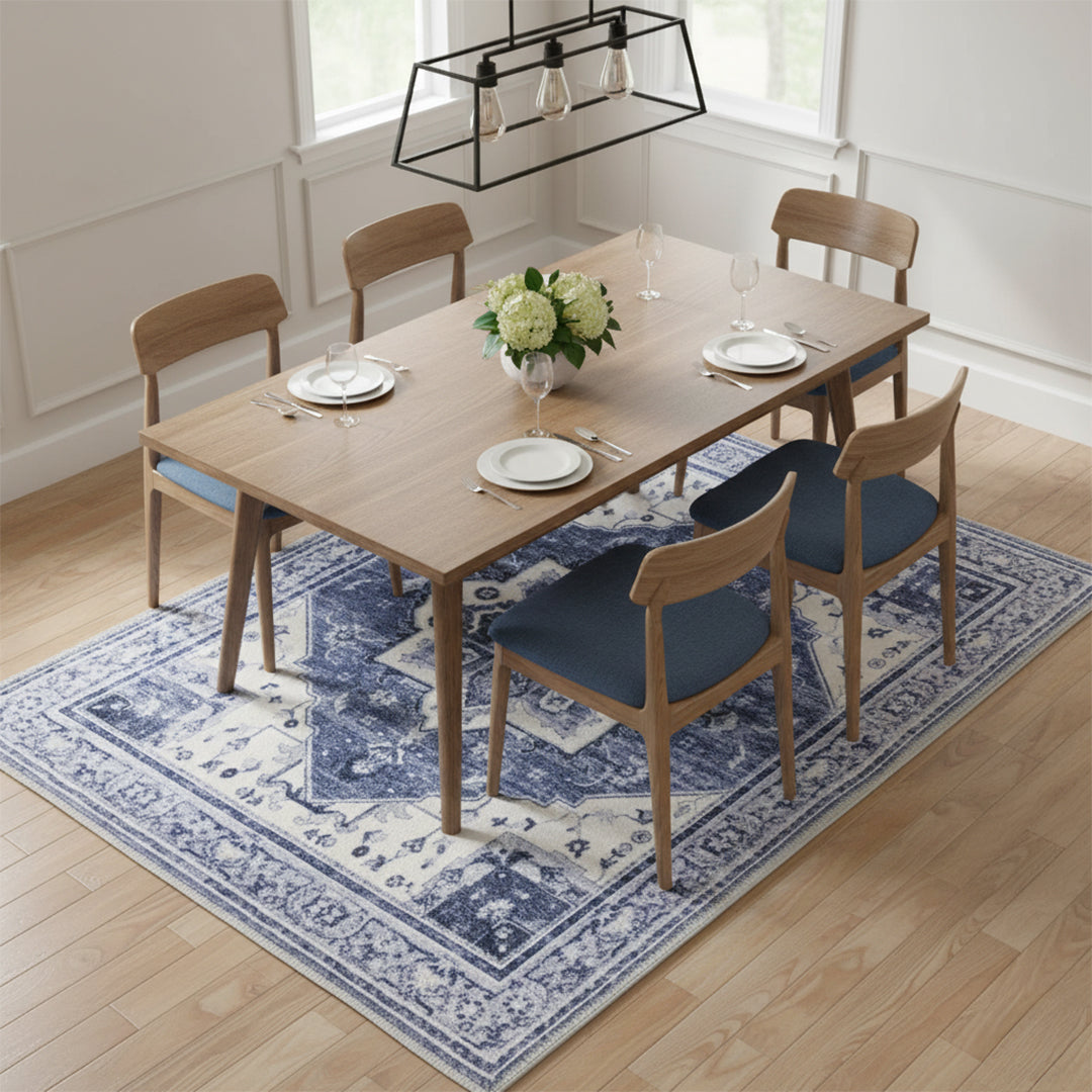 Muddy Carpet Admiral Washable Area Rugs for Living Room, Bedroom & Dining Room – Modern Soft Low Pile Non Slip Carpet – Pet Friendly Waterproof Foldable Rugs for Home
