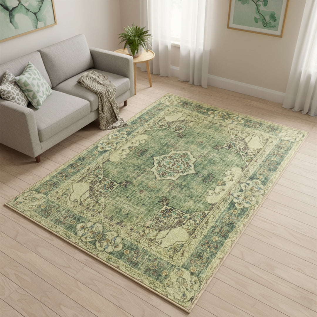 Muddy Carpet Majestic Washable Area Rugs for Living Room, Bedroom & Dining Room – Modern Soft Low Pile Non Slip Carpet – Pet Friendly Waterproof Foldable Rugs for Home