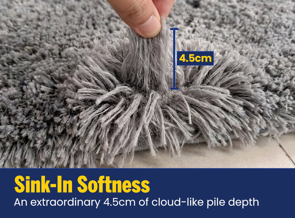Muddymats® Fluffy Bathroom Rugs 2 Piece Set, Soft Absorbent Microfiber Bath Mats, Non Slip, Quick Dry, Machine Washable for Floor, Tub, Shower & Toilet, 20"x30" + 20"x20" U-Shaped