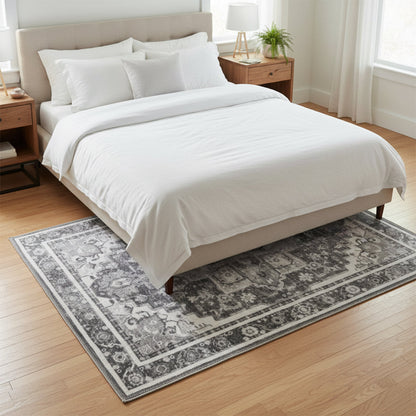 Muddy Carpet Onyx Washable Area Rugs for Living Room, Bedroom & Dining Room – Modern Soft Low Pile Non Slip Carpet – Pet Friendly Waterproof Foldable Rugs for Home