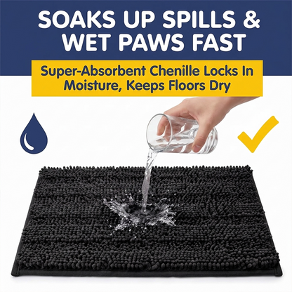 Muddymats® StripeMax Dog Floor Mat for Muddy Paws – Thick Plush Striped Chenille Muddy Carpet®, Super Water Absorbent Microfiber, Quick Dry, Slip Resistant Washable Indoor Mat