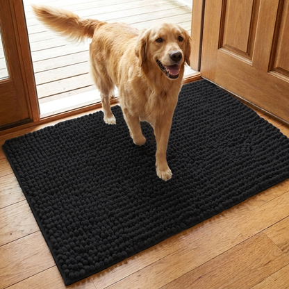 Muddymats® T.Max Dog Door Mat for Muddy Paws – Dirt-Trapping Chenille Entryway Muddy Carpet®, Super Water Absorbent Microfiber, Quick Dry, Slip Resistant Washable Indoor Mat