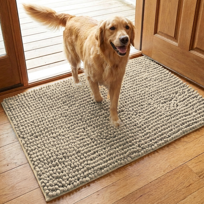 Muddymats® T.Max Dog Door Mat for Muddy Paws – Dirt-Trapping Chenille Entryway Muddy Carpet®, Super Water Absorbent Microfiber, Quick Dry, Slip Resistant Washable Indoor Mat
