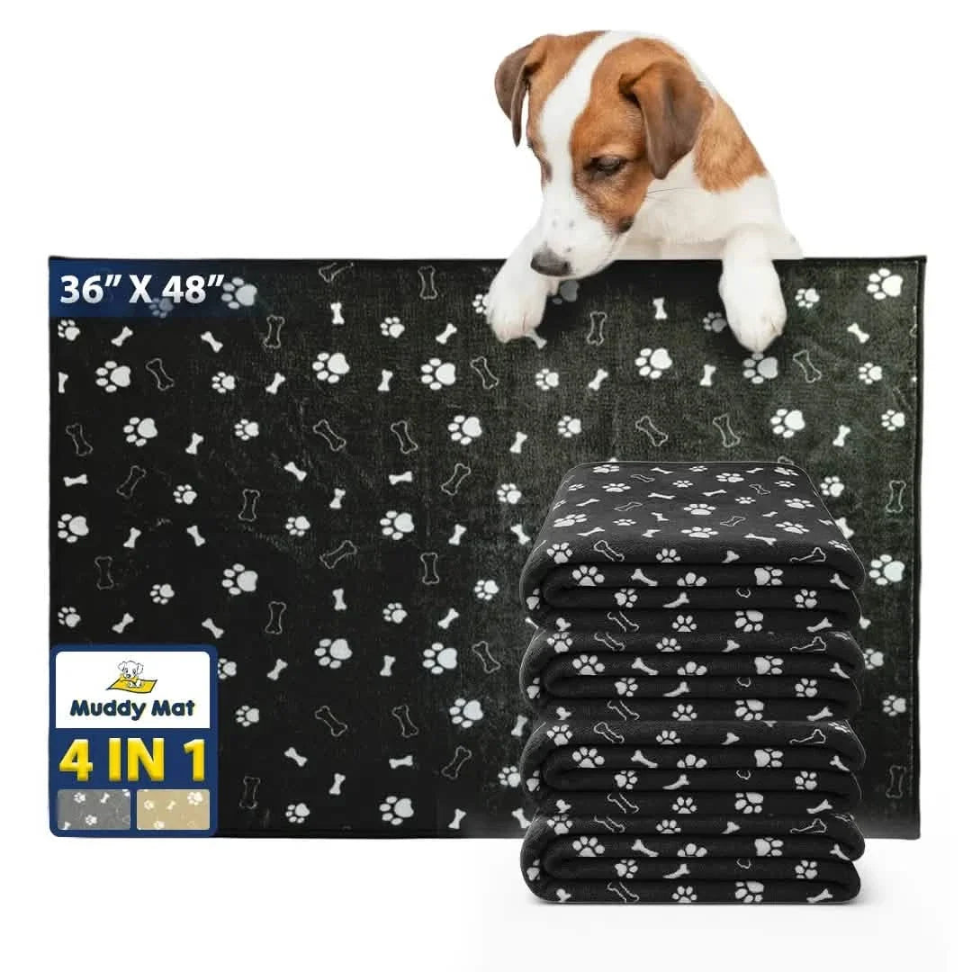 Muddymats® Washable Pee Pads for Dogs, Super Absorbent Reusable Puppy Pads–100% Waterproof Pee & Potty Training Pads for Pets, Non-Slip Dog Pads for Crates, Playpens and Floors