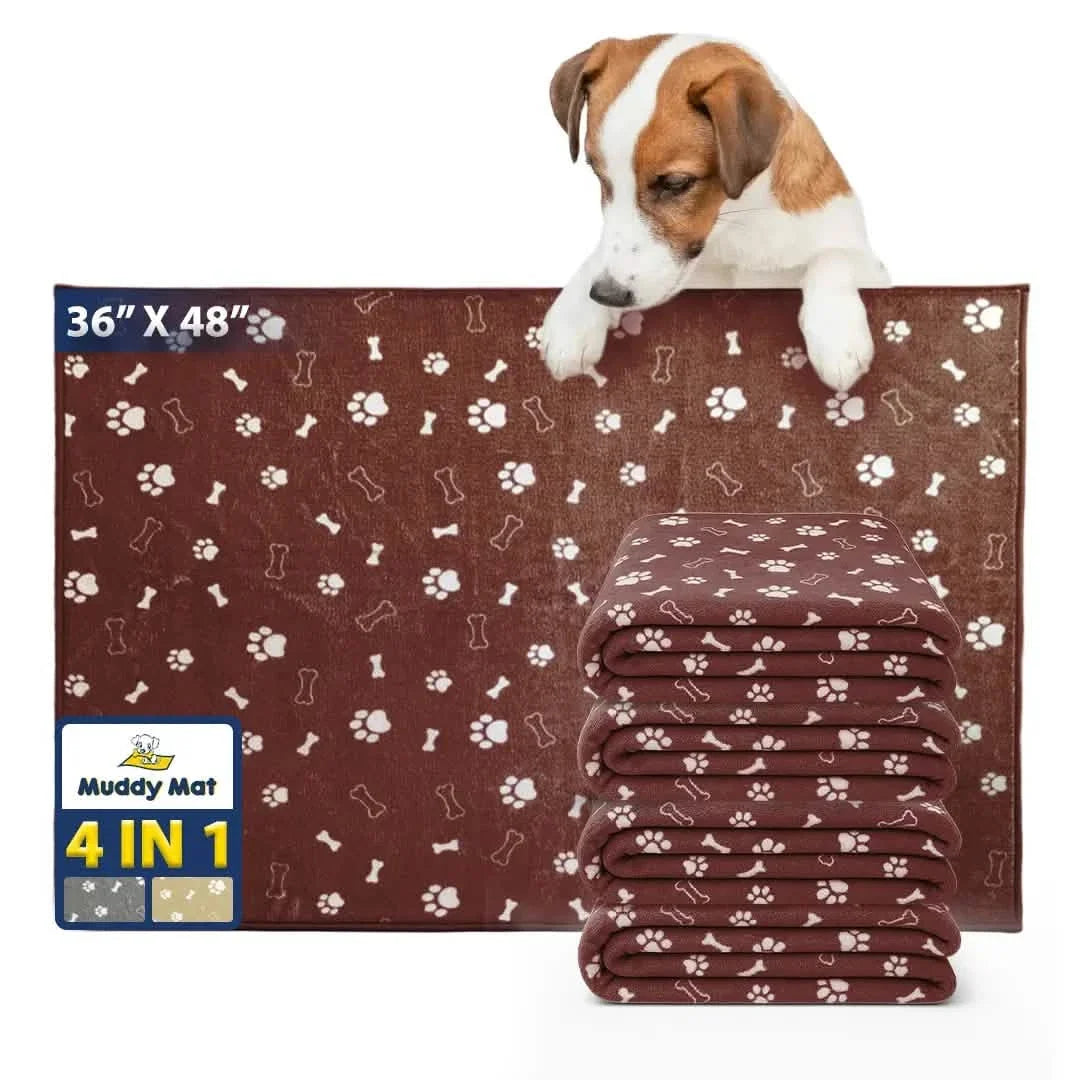Muddymats® Washable Pee Pads for Dogs, Super Absorbent Reusable Puppy Pads–100% Waterproof Pee & Potty Training Pads for Pets, Non-Slip Dog Pads for Crates, Playpens and Floors