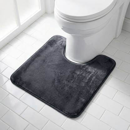 Muddymats® Memory Foam Bath Mat Set 2 Piece – Velvet Soft Non Slip Bathroom Rugs Set, Thick Absorbent Washable Bath Mats for Bathroom Floor and Shower, 20"x30" + 20"x20" U-Shaped