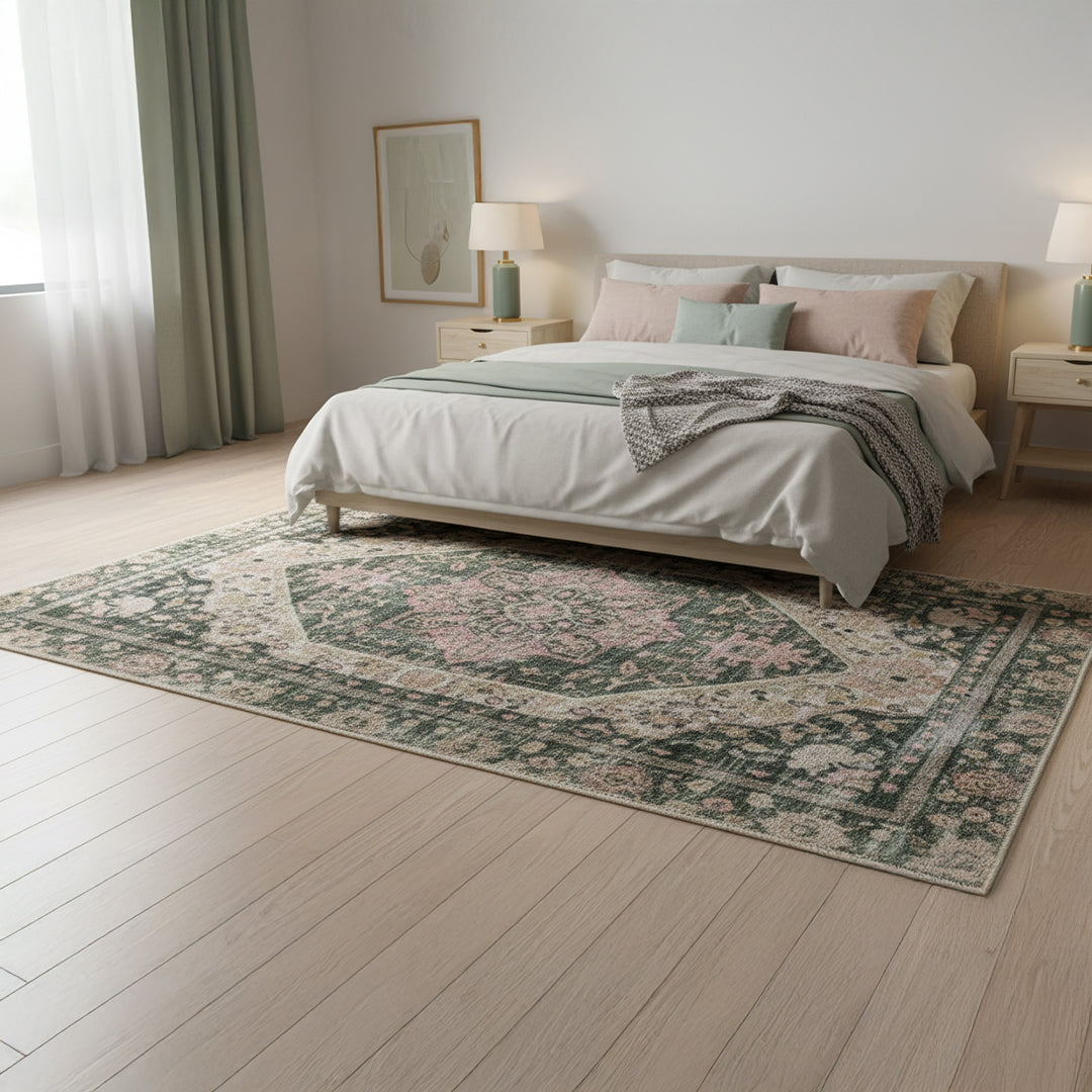 Muddy Carpet Eden Washable Area Rugs for Living Room, Bedroom & Dining Room – Modern Soft Low Pile Non Slip Carpet – Pet Friendly Waterproof Foldable Rugs for Home