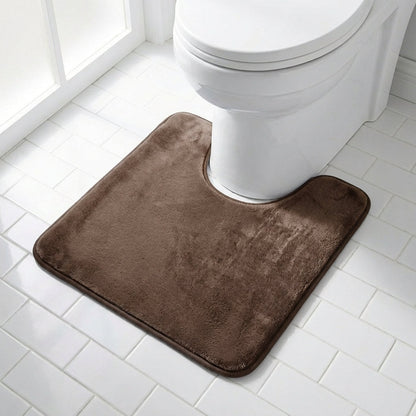 Muddymats® Memory Foam Bath Mat Set 2 Piece – Velvet Soft Non Slip Bathroom Rugs Set, Thick Absorbent Washable Bath Mats for Bathroom Floor and Shower, 20"x30" + 20"x20" U-Shaped
