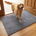 Muddymats® T.Max Dog Door Mat for Muddy Paws – Dirt-Trapping Chenille Entryway Muddy Carpet®, Super Water Absorbent Microfiber, Quick Dry, Slip Resistant Washable Indoor Mat