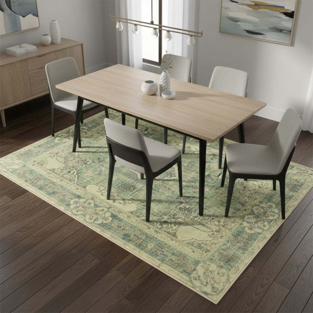Muddy Carpet Majestic Washable Area Rugs for Living Room, Bedroom & Dining Room – Modern Soft Low Pile Non Slip Carpet – Pet Friendly Waterproof Foldable Rugs for Home