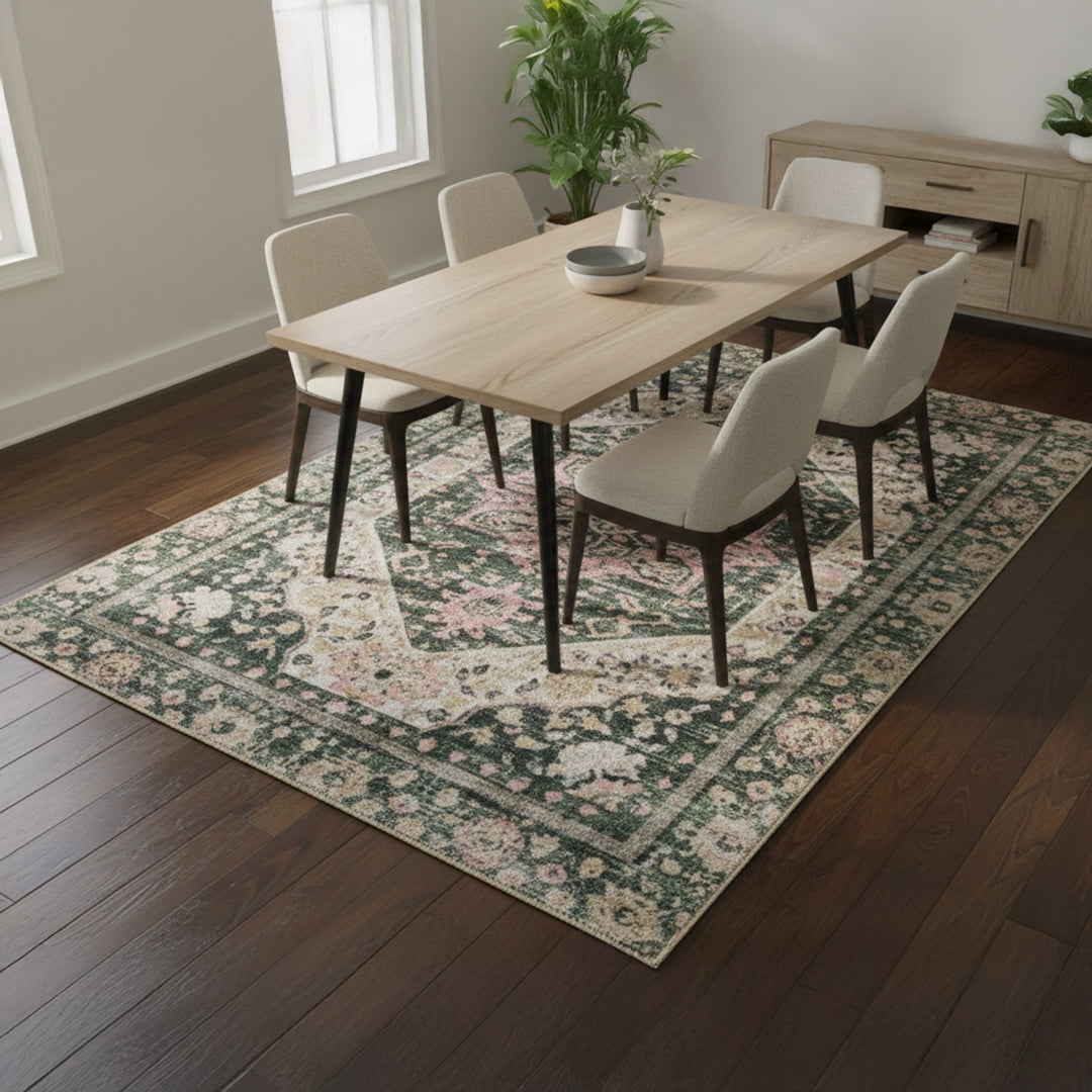 Muddy Carpet Eden Washable Area Rugs for Living Room, Bedroom & Dining Room – Modern Soft Low Pile Non Slip Carpet – Pet Friendly Waterproof Foldable Rugs for Home