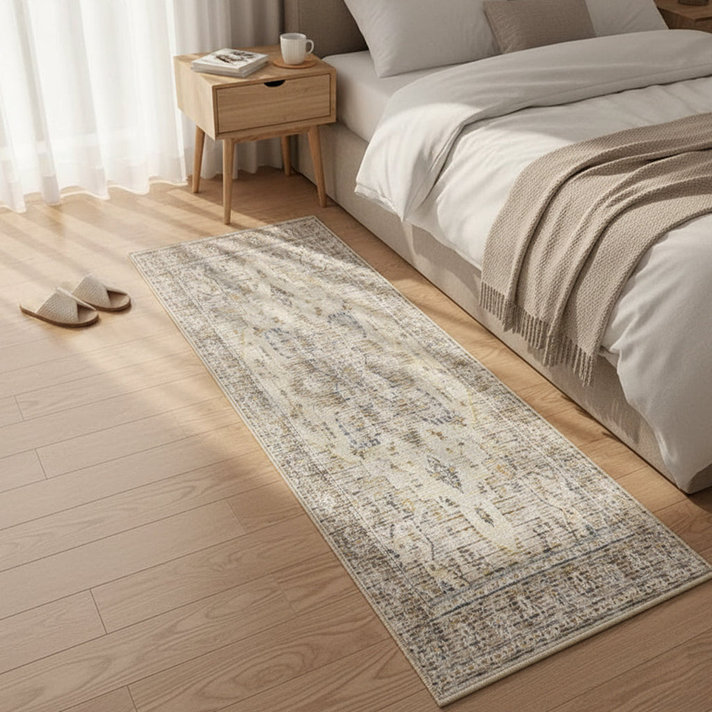 Muddy Carpet Tuscany Washable Area Rugs for Living Room, Bedroom & Dining Room – Modern Soft Low Pile Non Slip Carpet – Pet Friendly Waterproof Foldable Rugs for Home