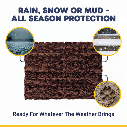 Muddymats® StripeMax Dog Floor Mat for Muddy Paws – Thick Plush Striped Chenille Muddy Carpet®, Super Water Absorbent Microfiber, Quick Dry, Slip Resistant Washable Indoor Mat