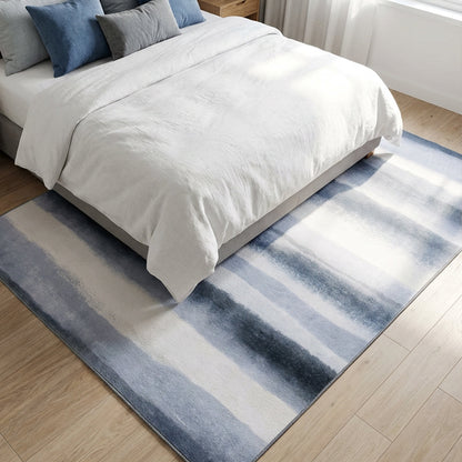 Muddy Carpet Mist Washable Area Rugs for Living Room, Bedroom & Dining Room – Modern Soft Low Pile Non Slip Carpet – Pet Friendly Waterproof Foldable Rugs for Home