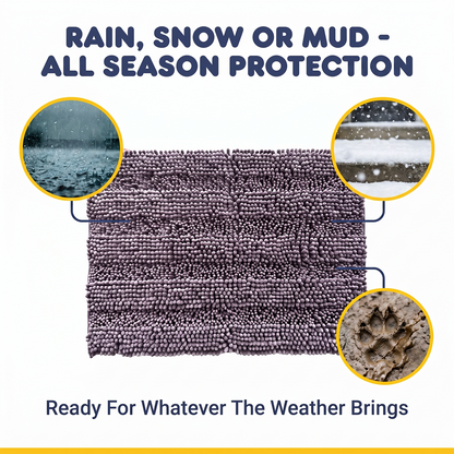 Muddymats® StripeMax Dog Floor Mat for Muddy Paws – Thick Plush Striped Chenille Muddy Carpet®, Super Water Absorbent Microfiber, Quick Dry, Slip Resistant Washable Indoor Mat
