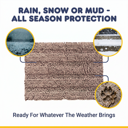 Muddymats® StripeMax Dog Floor Mat for Muddy Paws – Thick Plush Striped Chenille Muddy Carpet®, Super Water Absorbent Microfiber, Quick Dry, Slip Resistant Washable Indoor Mat